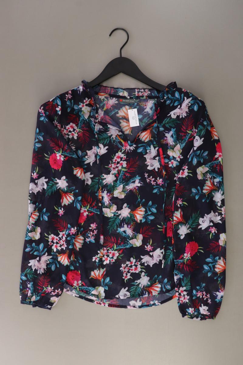 Street One Langarmbluse Gr. 34 mit Blumenmuster mehrfarbig aus Polyester