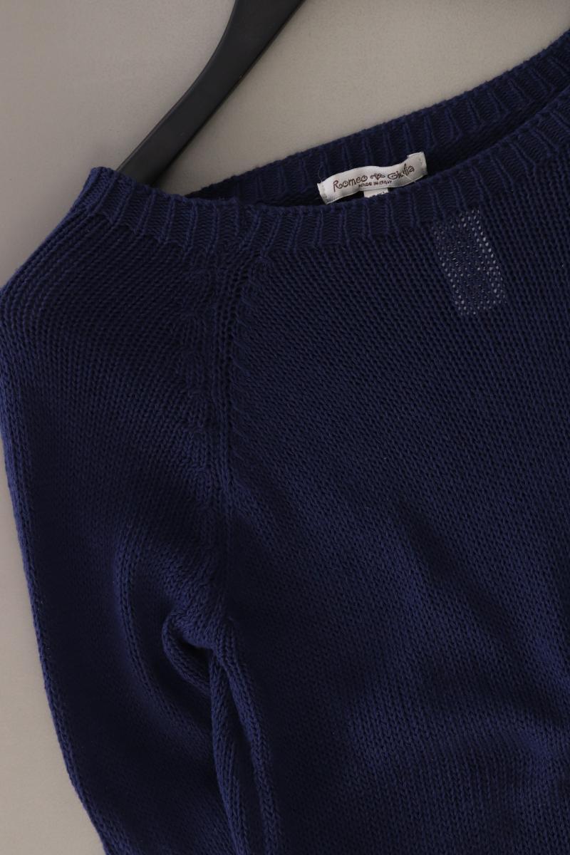 Romeo & Giulia Strickpullover Gr. S/M blau aus Baumwolle