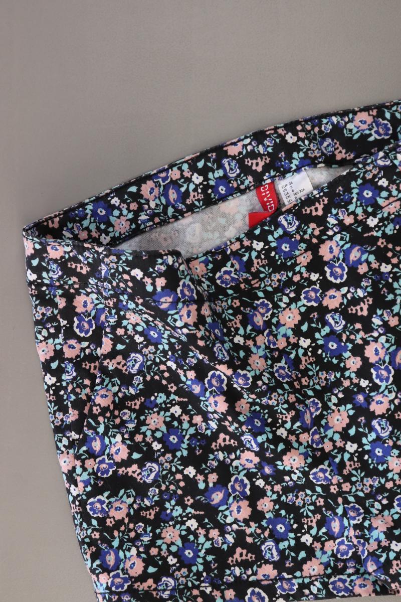 H&M Divided Shorts Gr. 38 mit Blumenmuster mehrfarbig aus Baumwolle