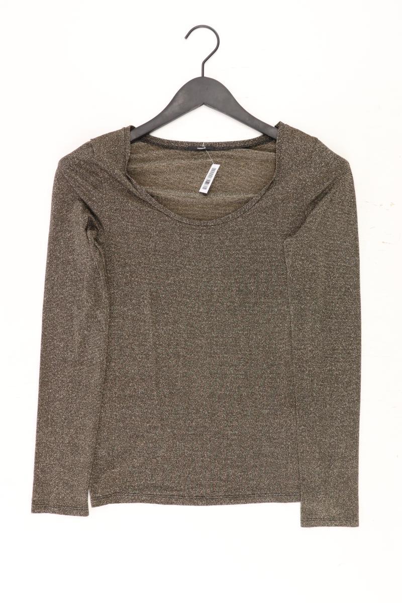 TEZENIS Longsleeve-Shirt Gr. M Langarm mit Glitzer gold