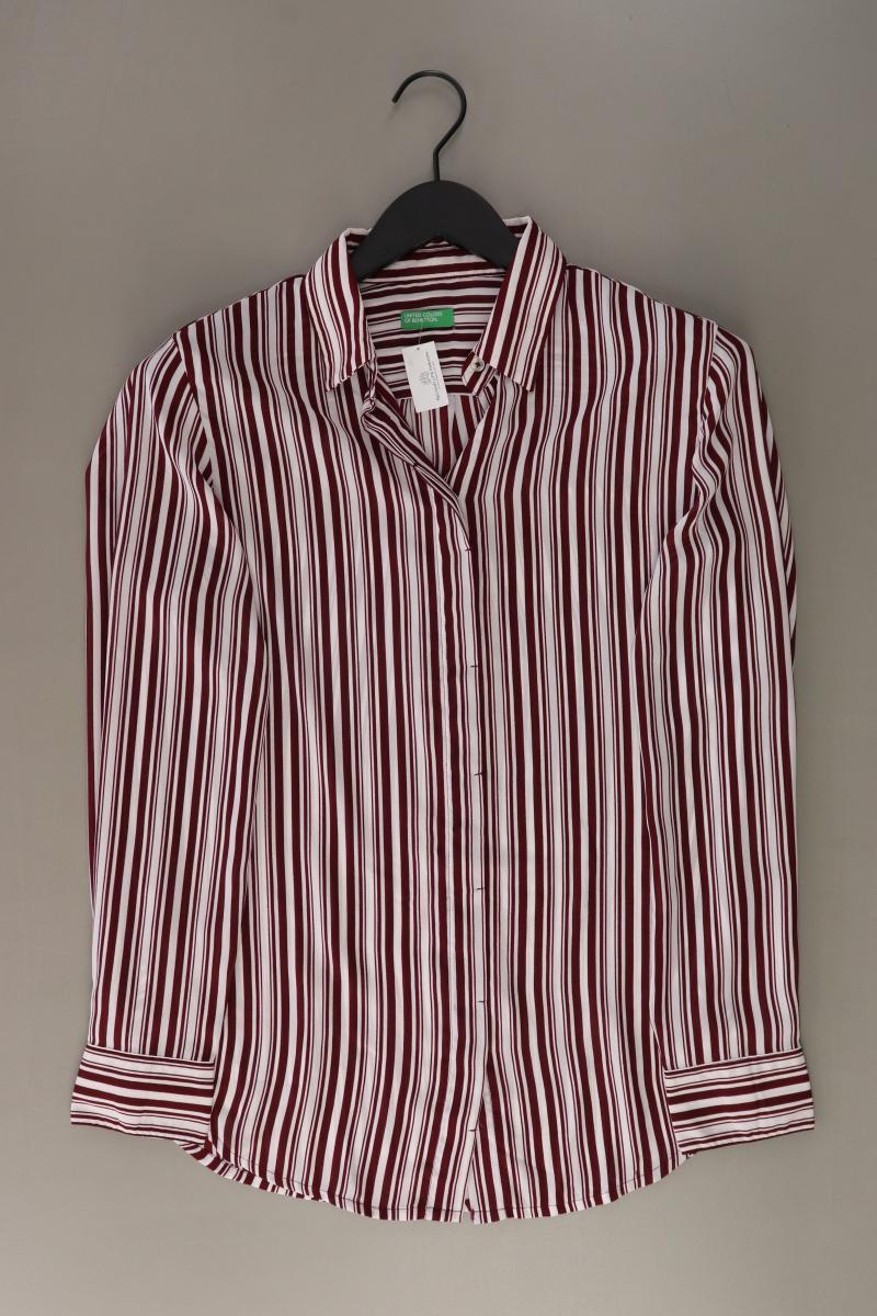 Benetton Langarmbluse Gr. S gestreift rot aus Polyester