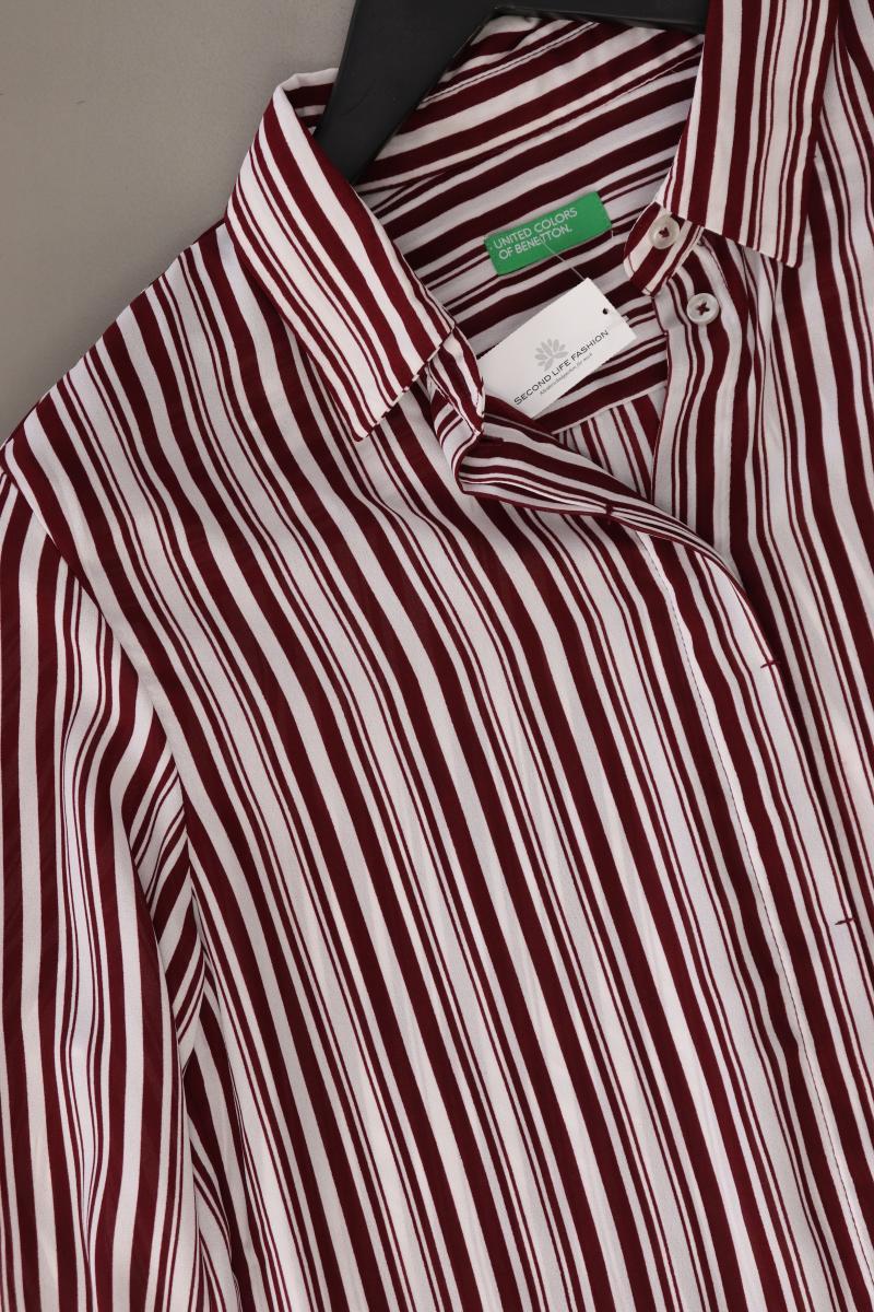 Benetton Langarmbluse Gr. S gestreift rot aus Polyester