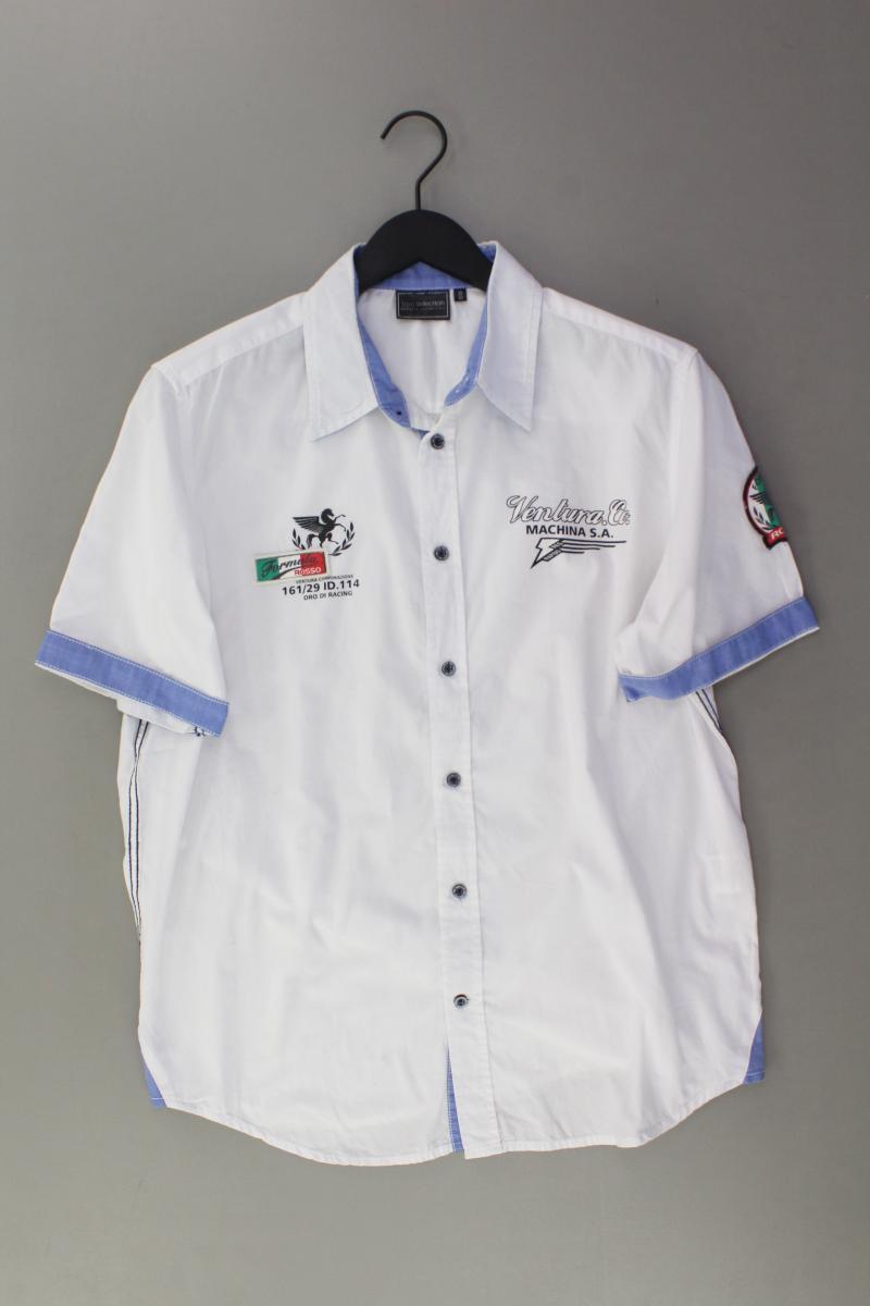 bon prix Bluse für Herren Gr. M Kurzarm weiß aus Baumwolle