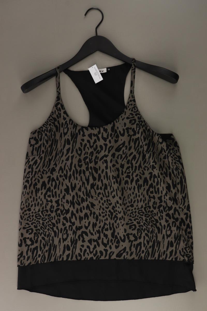 Only Top Gr. 38 mit Tierdruck grau aus Polyester