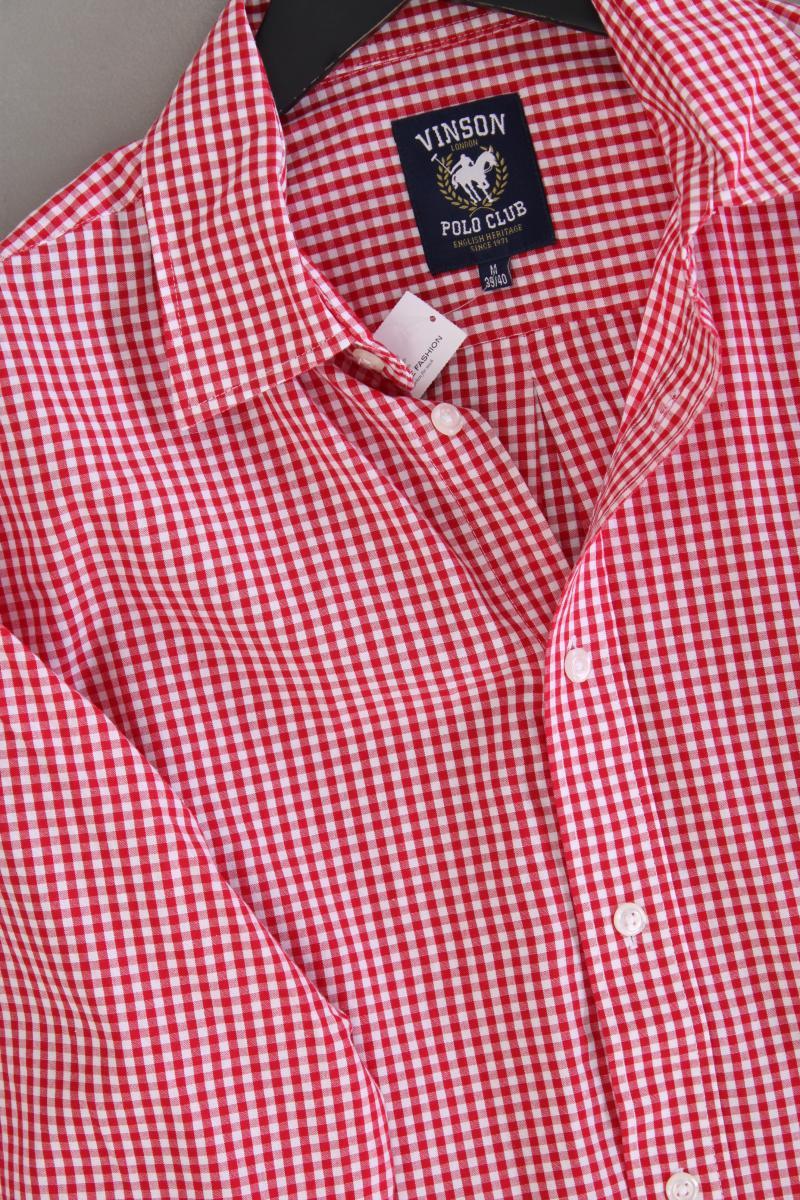 Vinson London Polo Club Hemd für Herren Gr. Hemdgröße 39/40 kariert Langarm rot