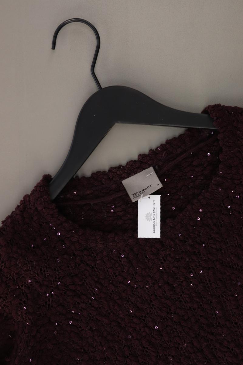 Vero Moda Pullover mit Glitzer Gr. M lila aus Polyester