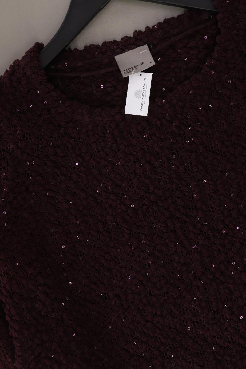 Vero Moda Pullover mit Glitzer Gr. M lila aus Polyester