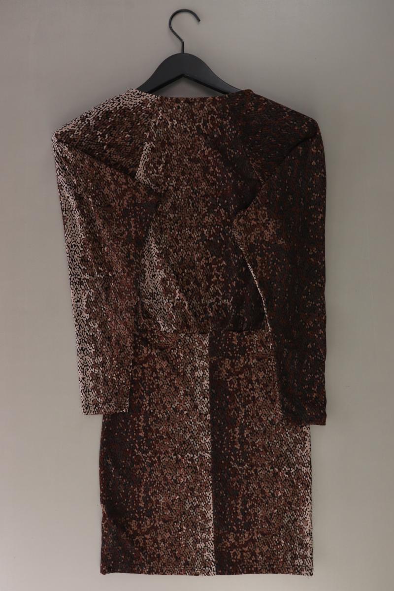 H&M Langarmkleid Gr. XS braun aus Polyester
