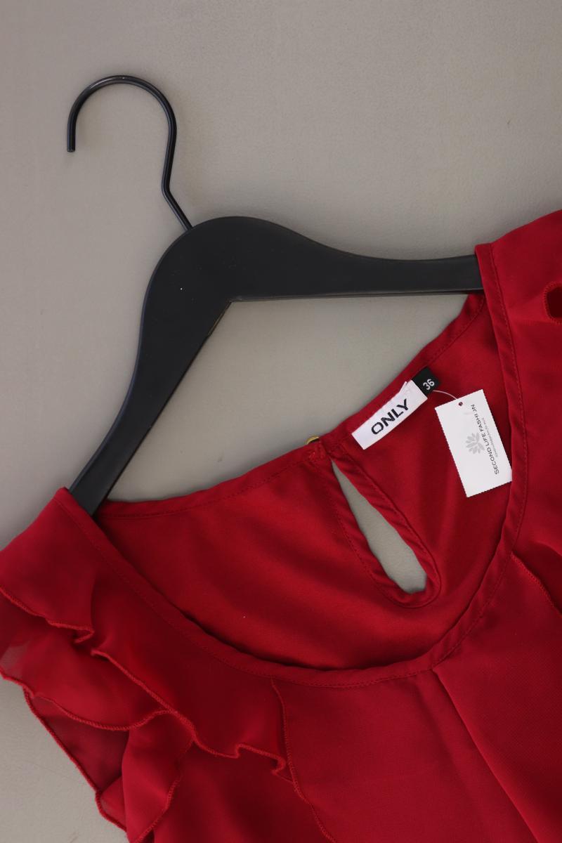 Only Bluse Gr. 36 Ärmellos rot aus Polyester