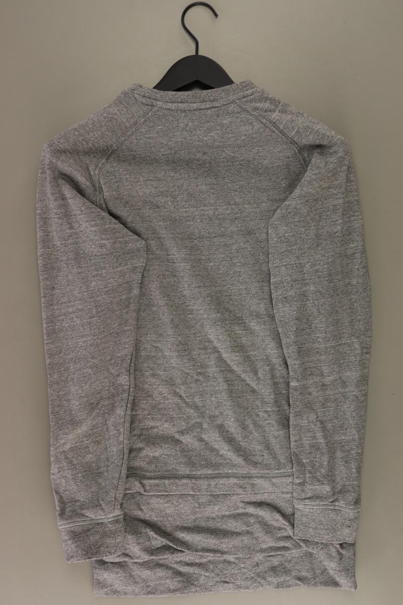Langarmkleid Gr. XS grau aus Baumwolle