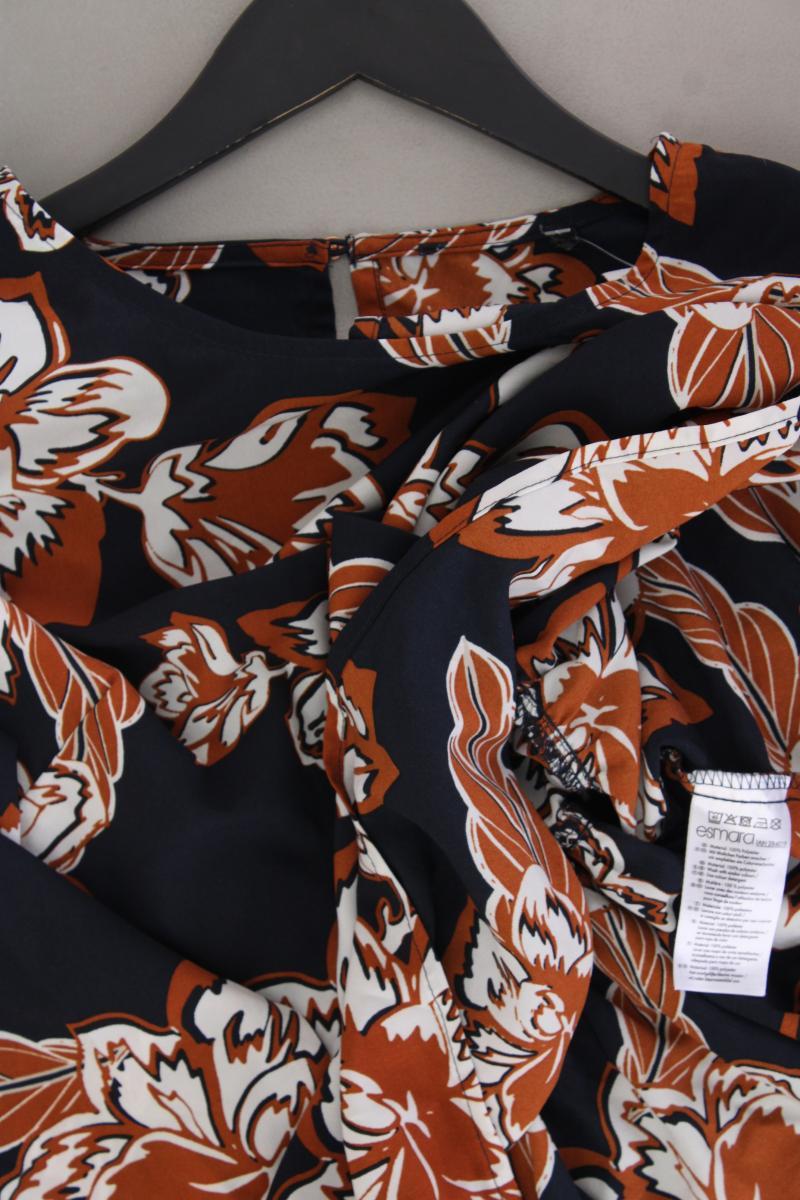 Esmara Bluse Gr. 38 mit Blumenmuster 3/4 Ärmel blau aus Polyester