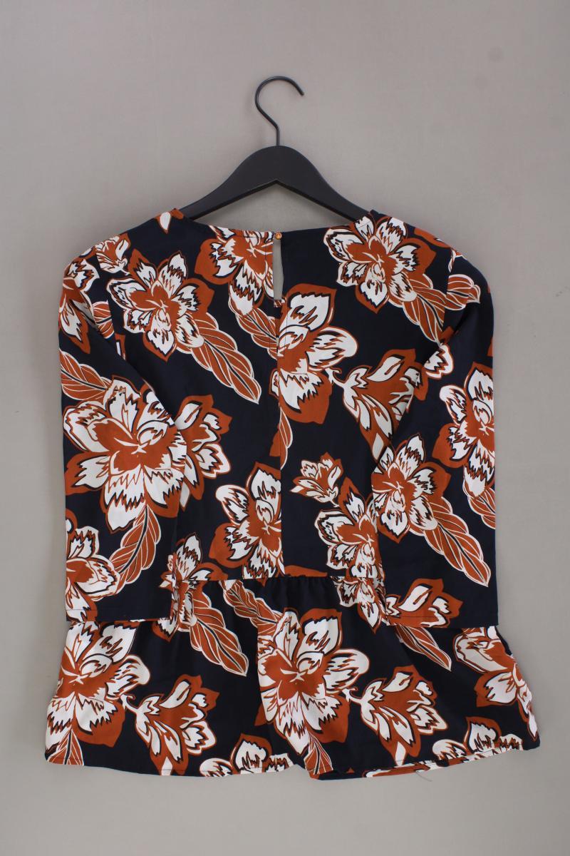 Esmara Bluse Gr. 38 mit Blumenmuster 3/4 Ärmel blau aus Polyester