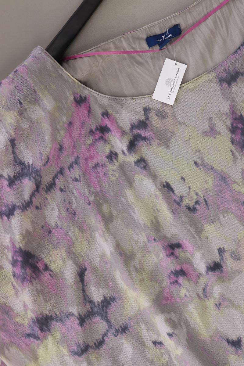 Tom Tailor Kurzarmbluse Gr. XXXL mit Batikmuster lila aus Polyamid
