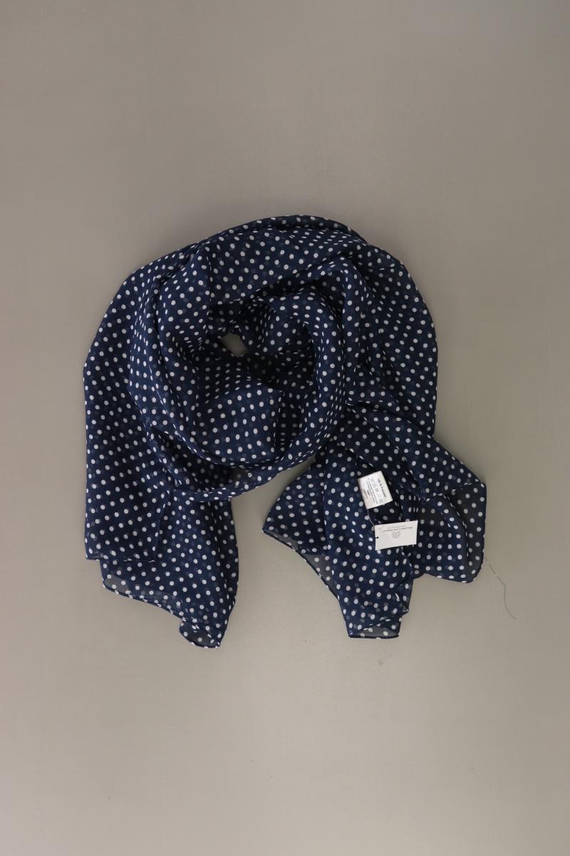 Tuch gepunktet blau aus Polyester