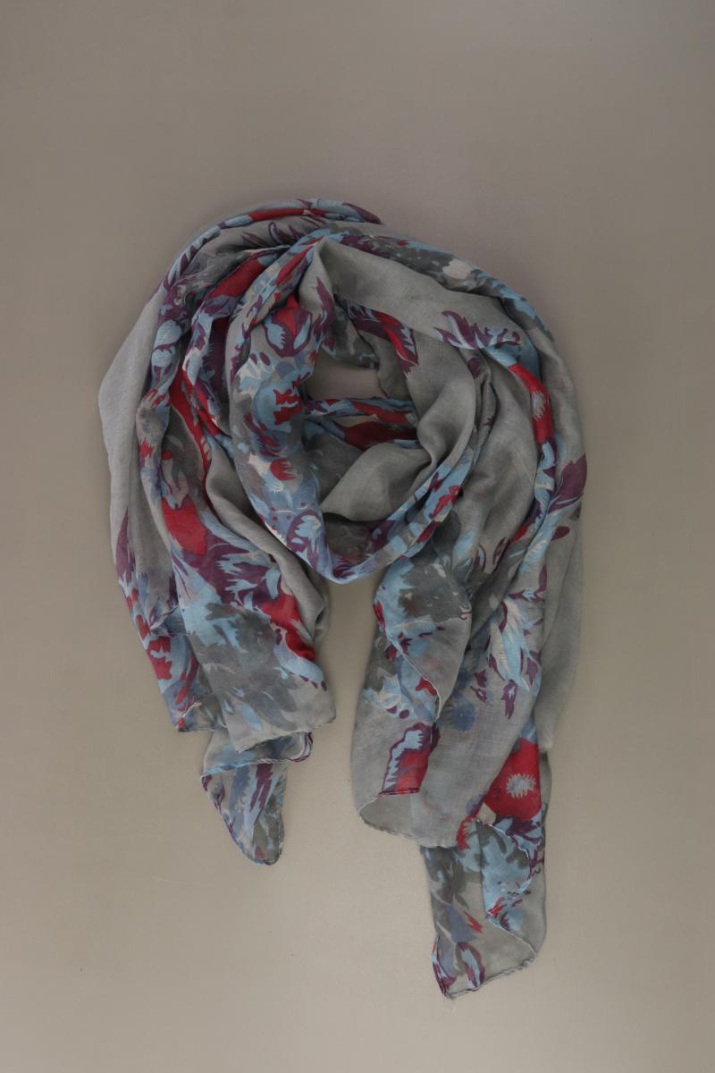 Schal mit Blumenmuster grau