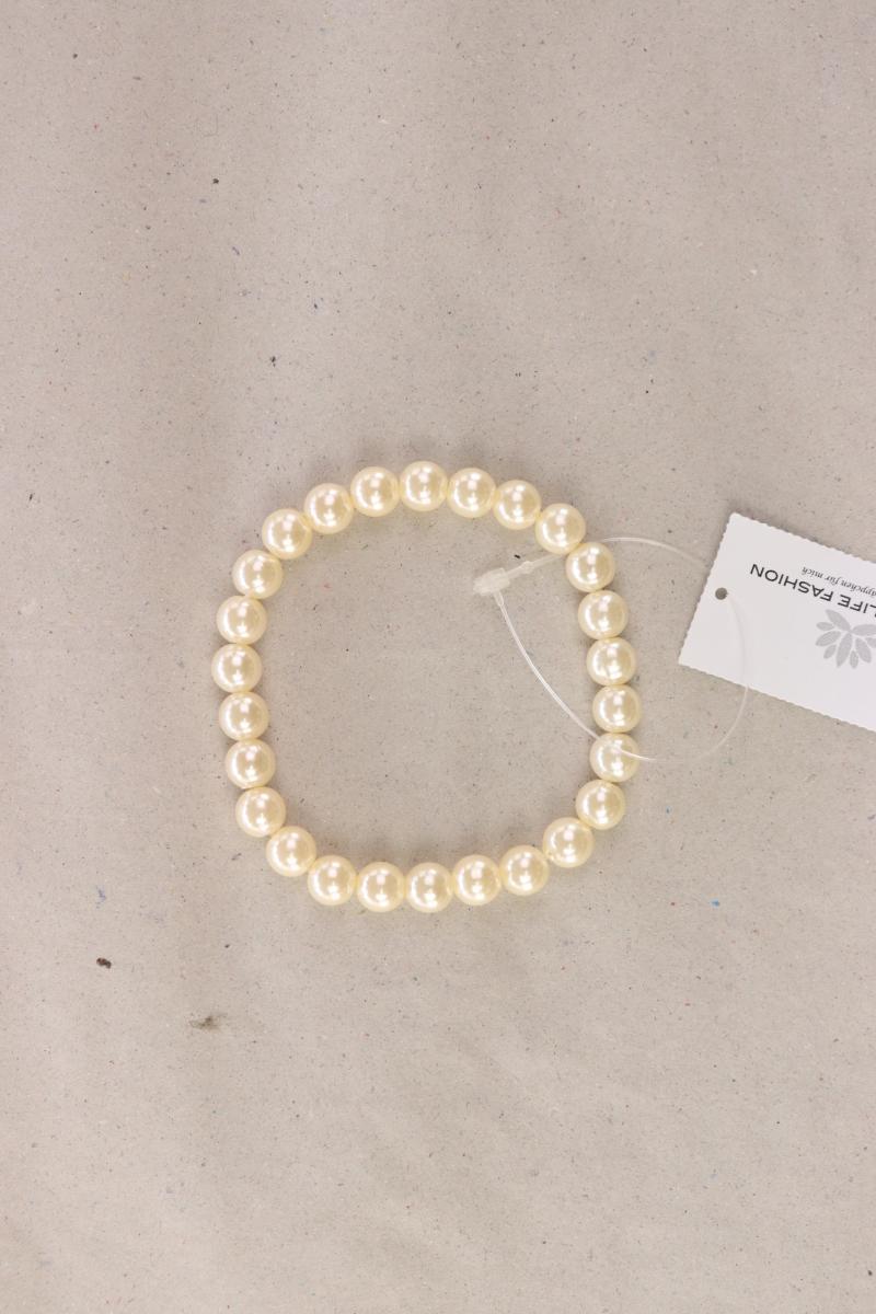 Perlenarmband creme