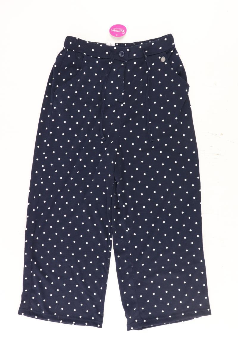 Gina Collection Hose Gr. 38 gepunktet neuwertig blau aus Polyester