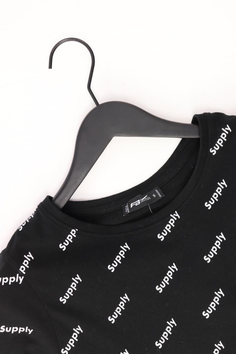 FB Sister Crop Shirt Gr. S Kurzarm schwarz aus Baumwolle