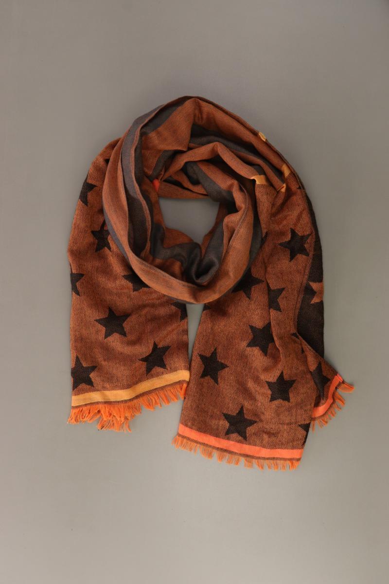 Schal mit Sternenmuster orange aus Viskose