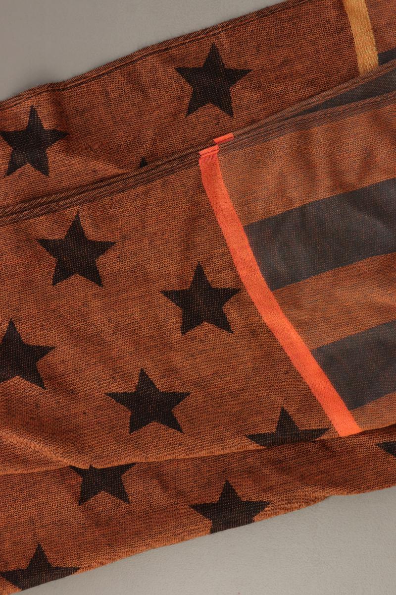 Schal mit Sternenmuster orange aus Viskose