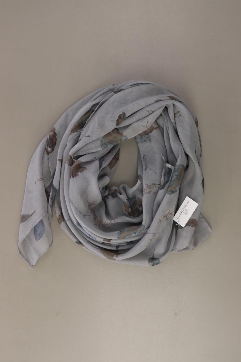 Tuch mit Blumenmuster grau