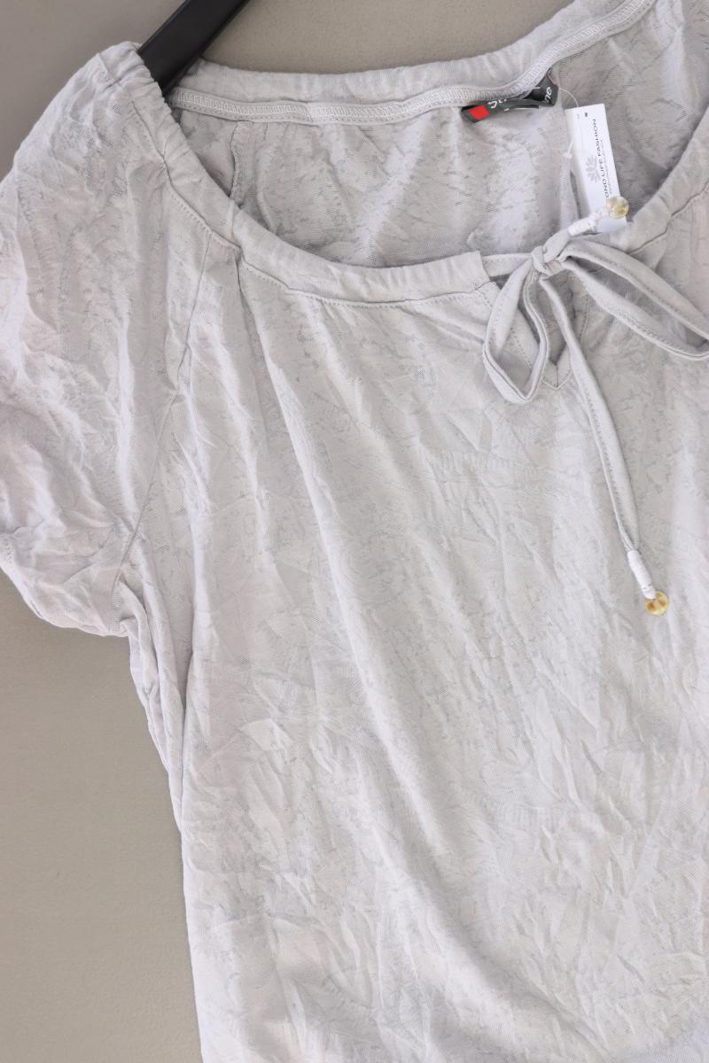 Street One T-Shirt Gr. 42 Kurzarm grau aus Polyester