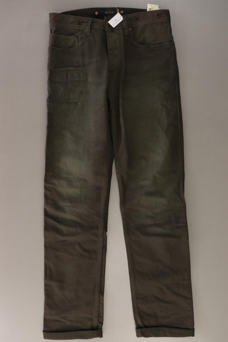 Salsa Five-Pocket-Hose für Herren Gr. w28/L32 olivgrün aus Baumwolle