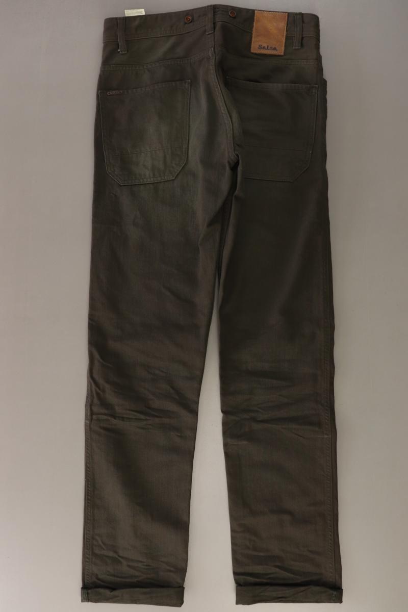 Salsa Five-Pocket-Hose für Herren Gr. w28/L32 olivgrün aus Baumwolle