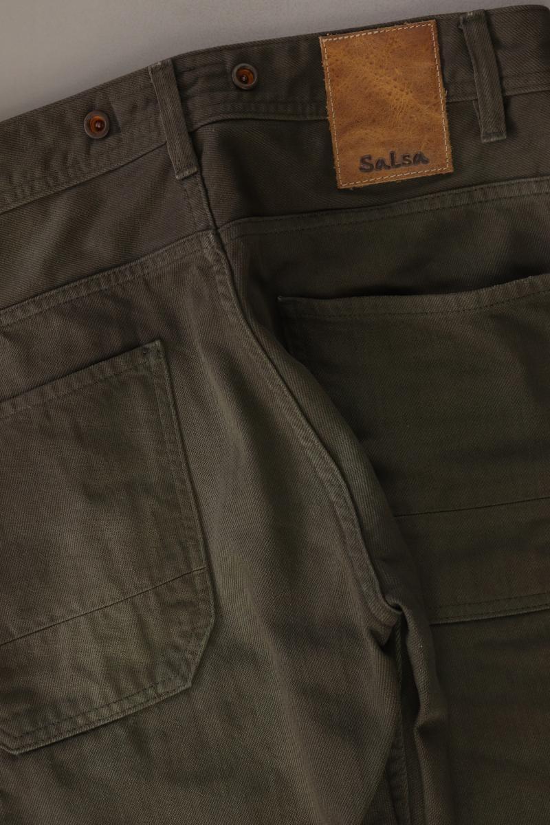 Salsa Five-Pocket-Hose für Herren Gr. w28/L32 olivgrün aus Baumwolle