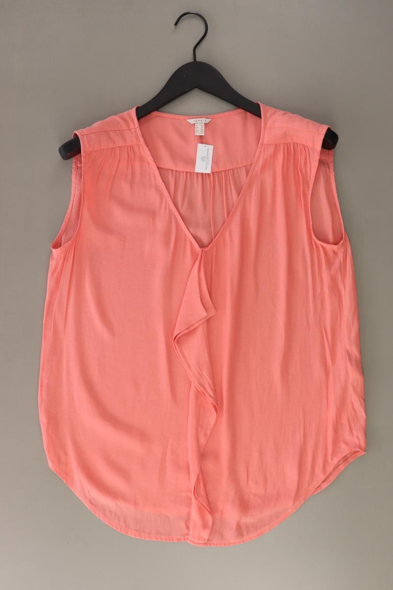 Esprit Bluse lachsfarben Gr. 40 Ärmellos rosa aus Polyester