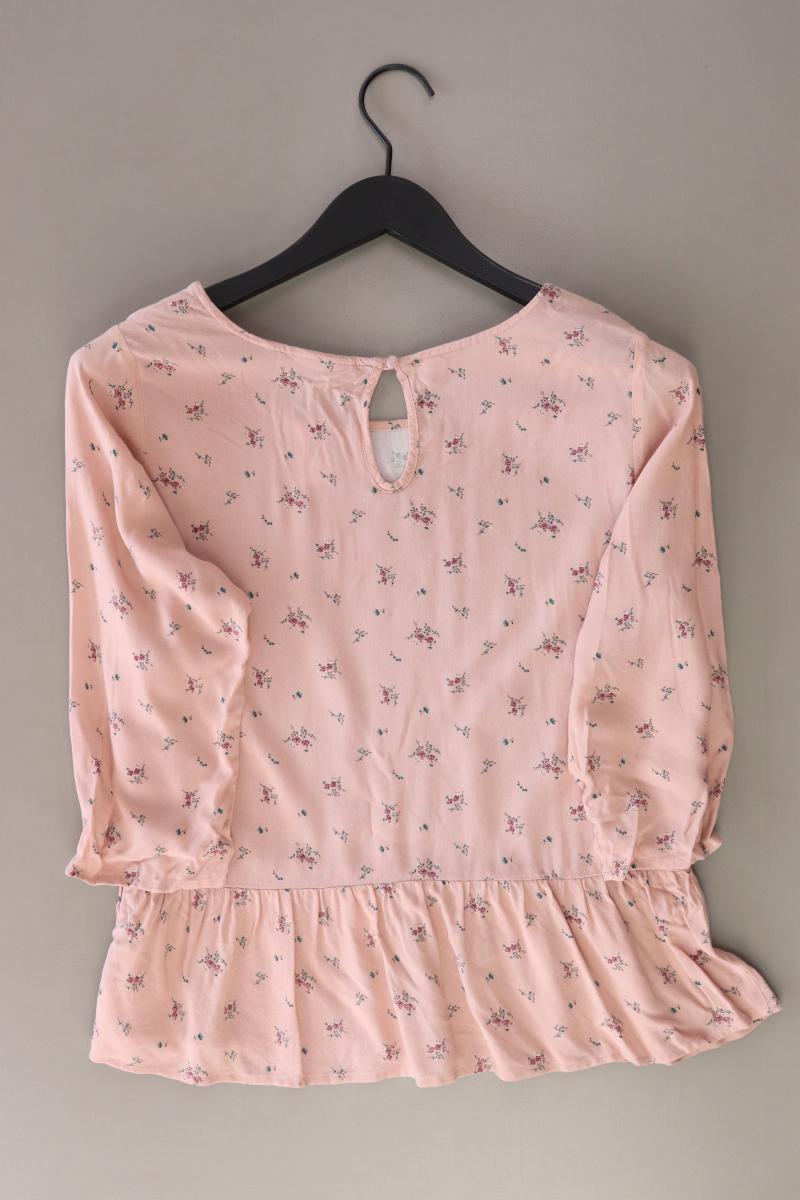 Multiblu Bluse Gr. 38 mit Blumenmuster 3/4 Ärmel rosa aus Viskose