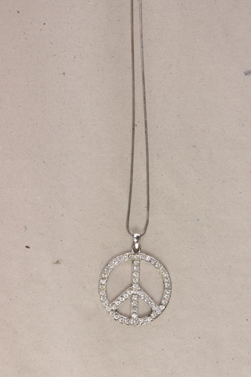 Halskette Peace Anhänger silber