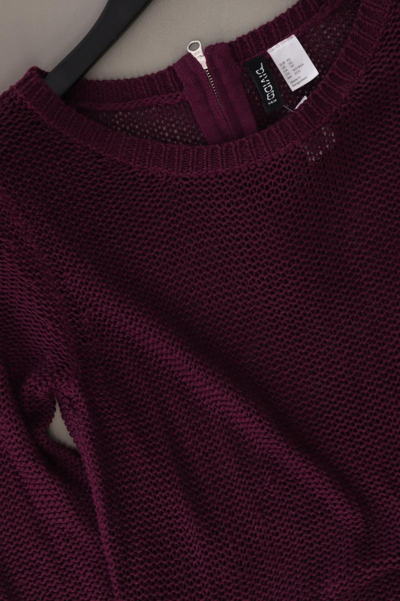 H&M Divided Strickpullover Gr. XS lila aus Polyacryl