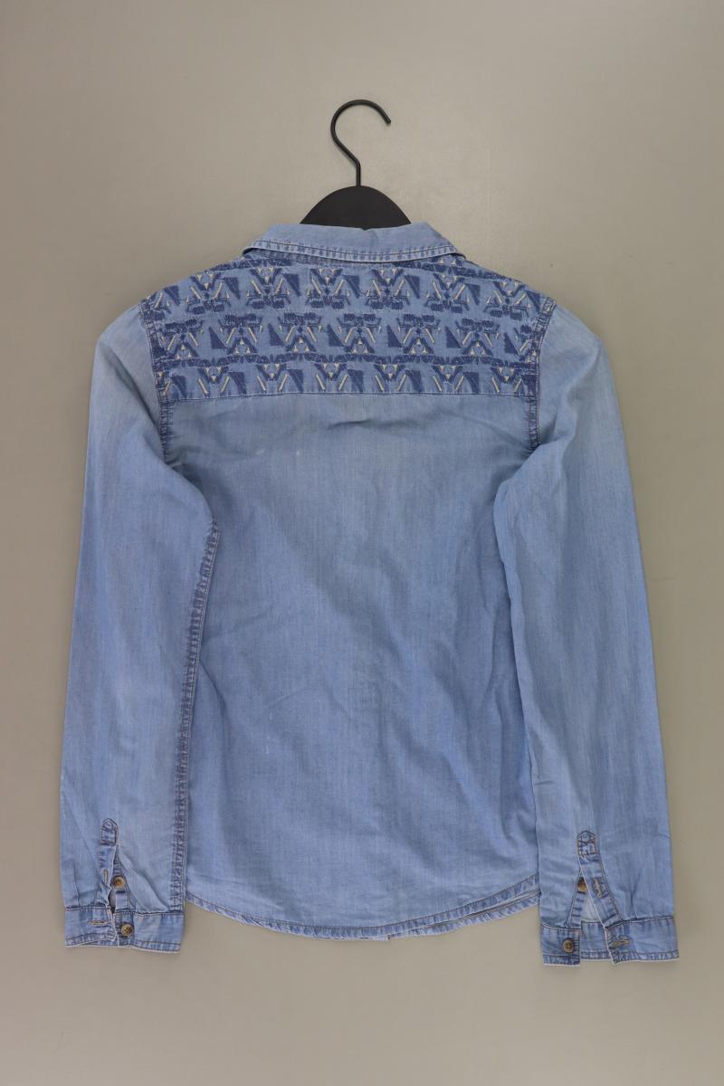 Clockhouse Jeansbluse Gr. 36 Langarm blau aus Baumwolle