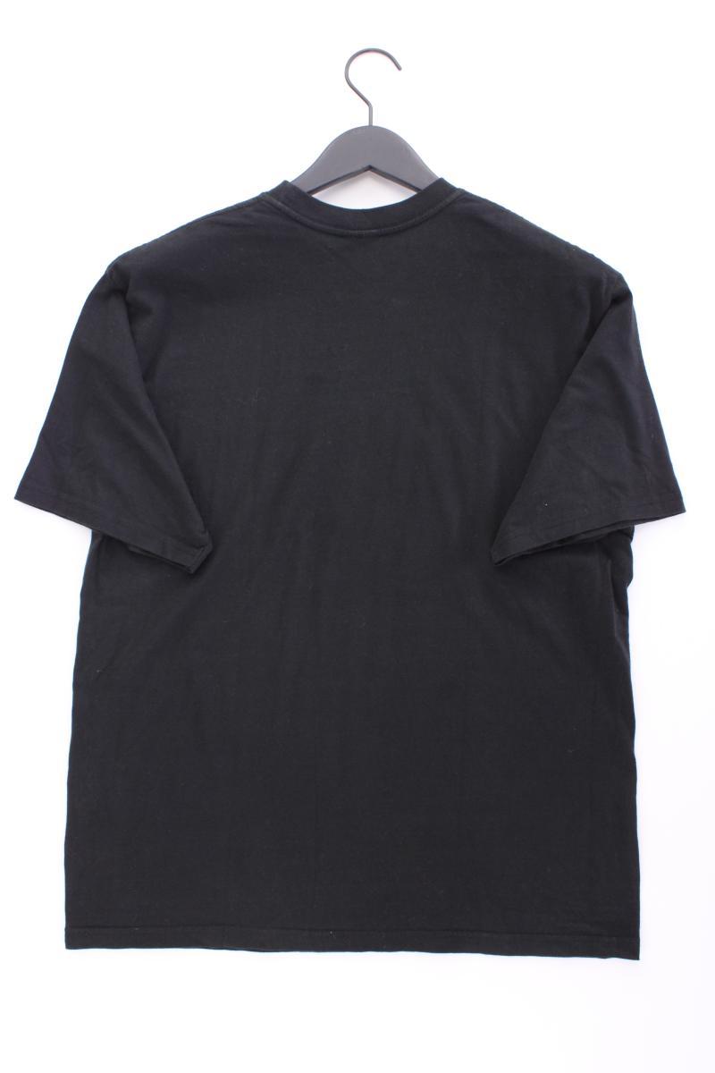 T-Shirt für Herren Gr. M Kurzarm mit Pailletten schwarz aus Baumwolle