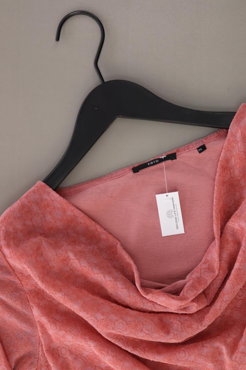 Zero Samtbluse Gr. 38 Langarm rosa aus Polyamid