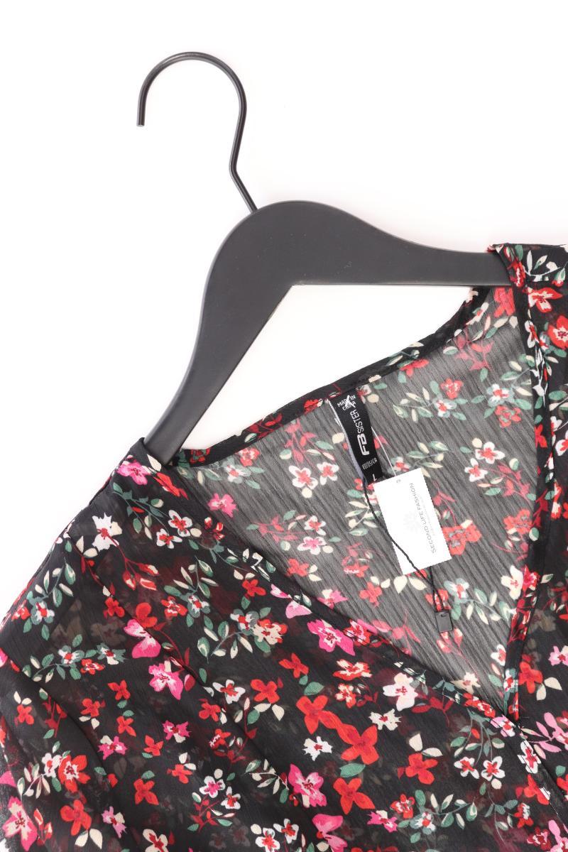 FB Sister Bluse Gr. L mit Blumenmuster Langarm schwarz aus Polyester