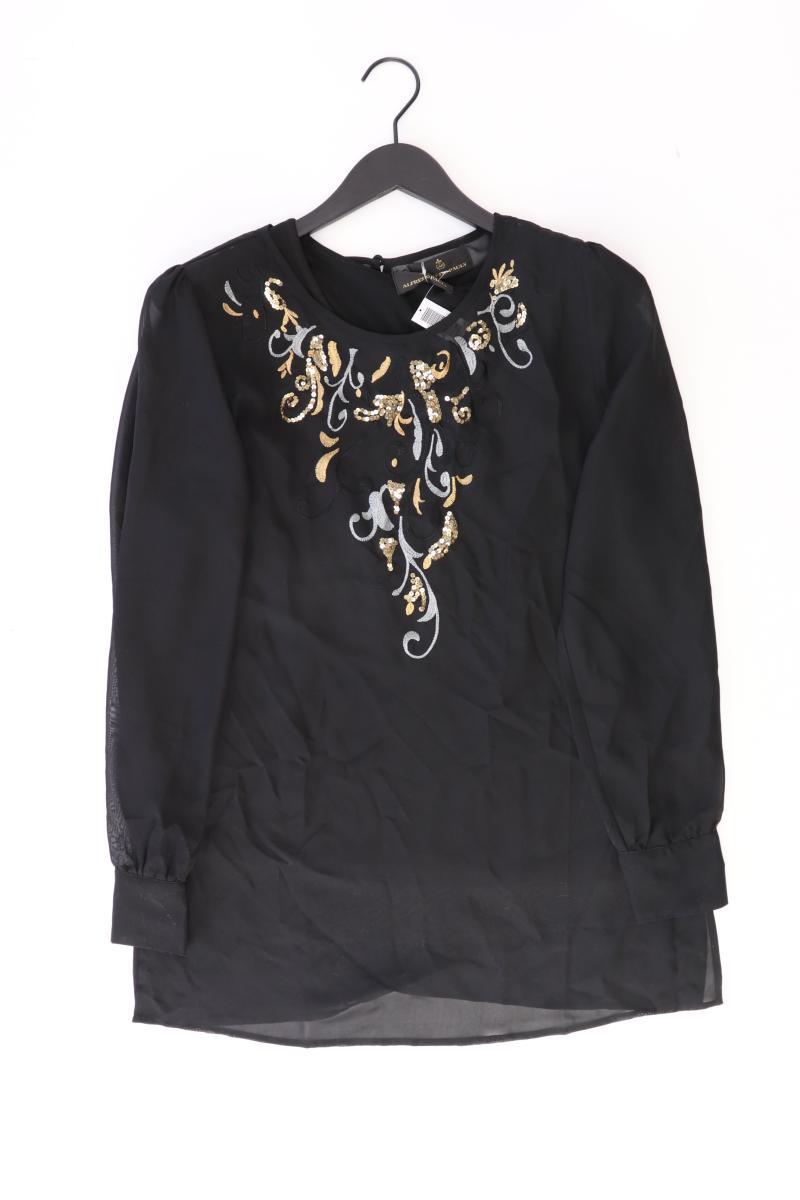 Alfredo Pauly Bluse mit Top Gr. 38 Langarm mit Pailletten schwarz aus Polyester