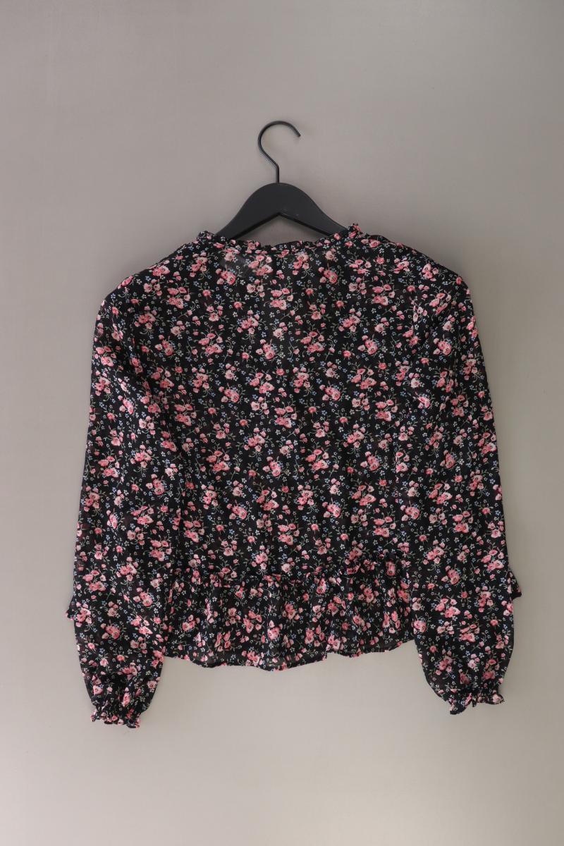 H&M Divided Bluse Gr. 38 mit Blumenmuster Langarm mehrfarbig aus Polyester