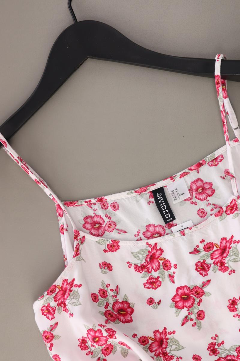 H&M Divided Top Gr. 40 mit Blumenmuster mehrfarbig aus Viskose