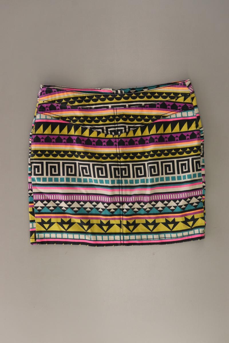H&M Divided Rock Gr. 38 geometrisches Muster mehrfarbig aus Baumwolle