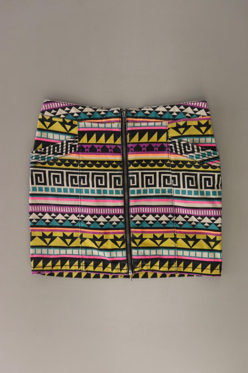 H&M Divided Rock Gr. 38 geometrisches Muster mehrfarbig aus Baumwolle