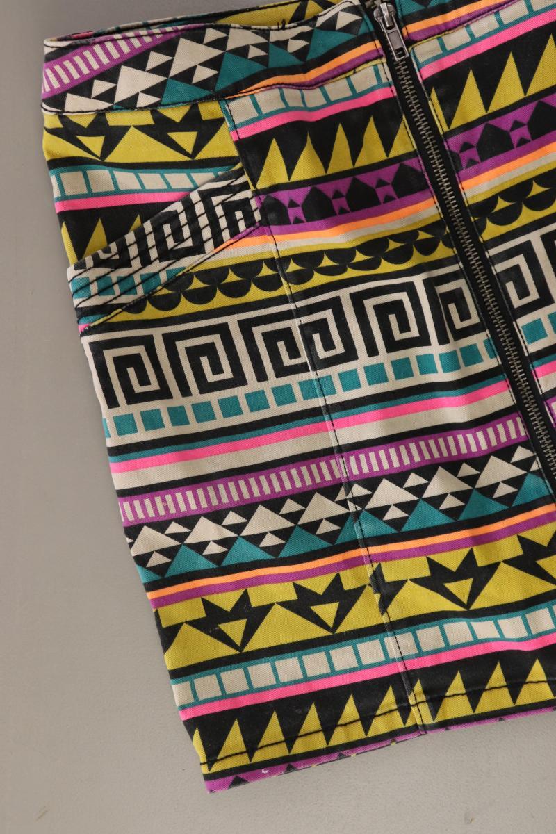 H&M Divided Rock Gr. 38 geometrisches Muster mehrfarbig aus Baumwolle