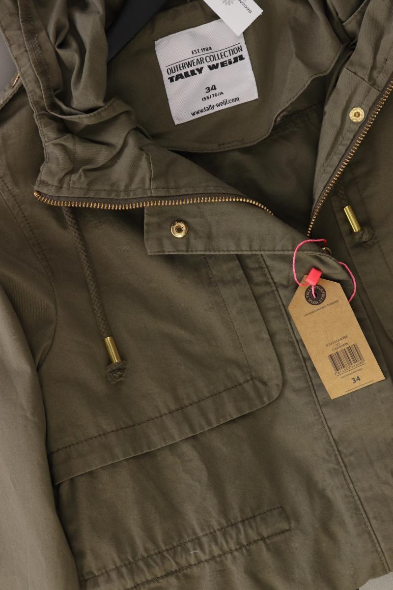 Tally Weijl Parka Gr. 34 neu mit Etikett olivgrün aus Baumwolle