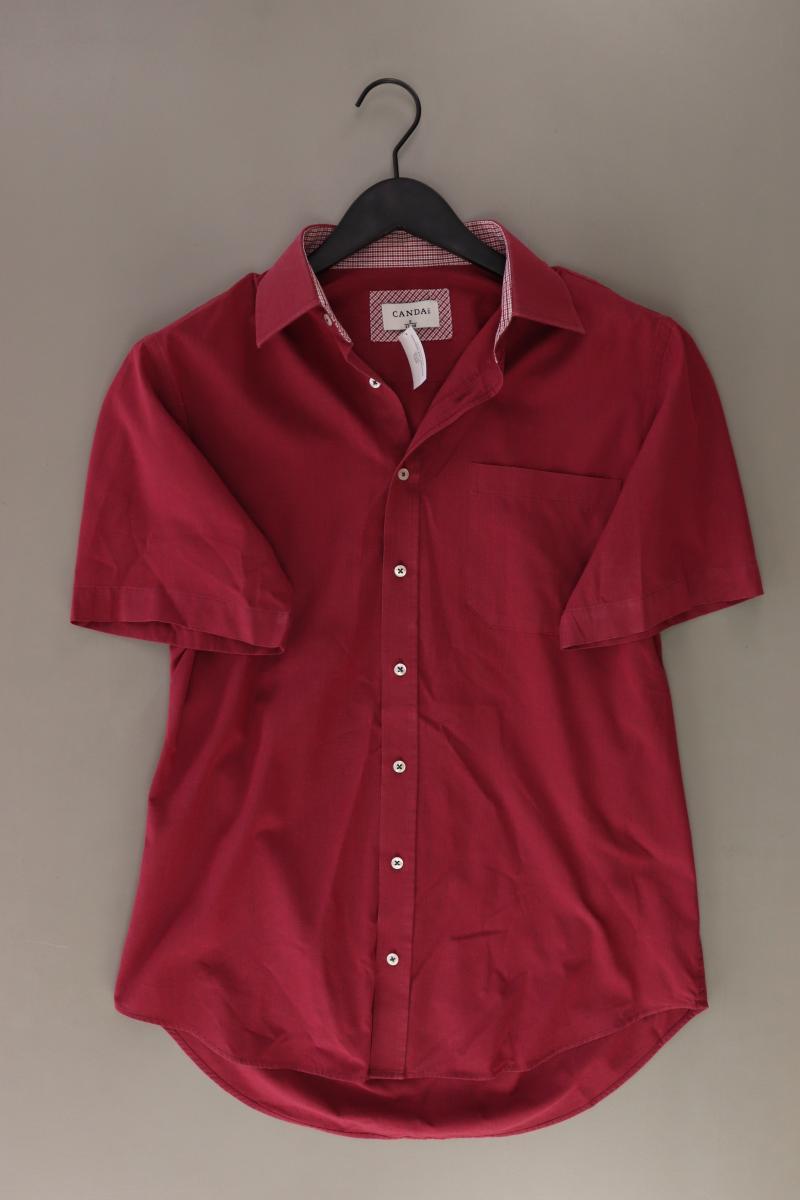C&A Kurzarmhemd für Herren Gr. Hemdgröße 37/38 rot aus Baumwolle