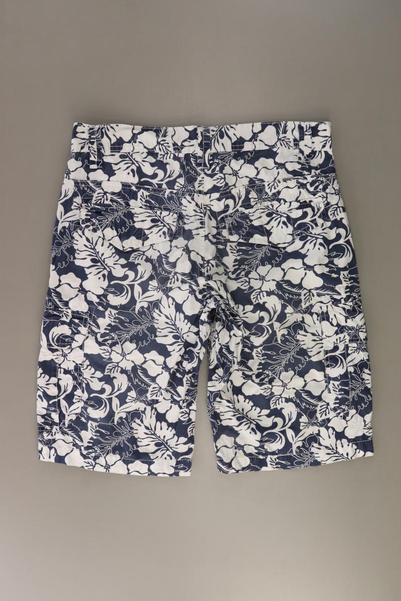 Biaggini Printshorts für Herren Gr. W33 mit Blumenmuster blau aus Baumwolle