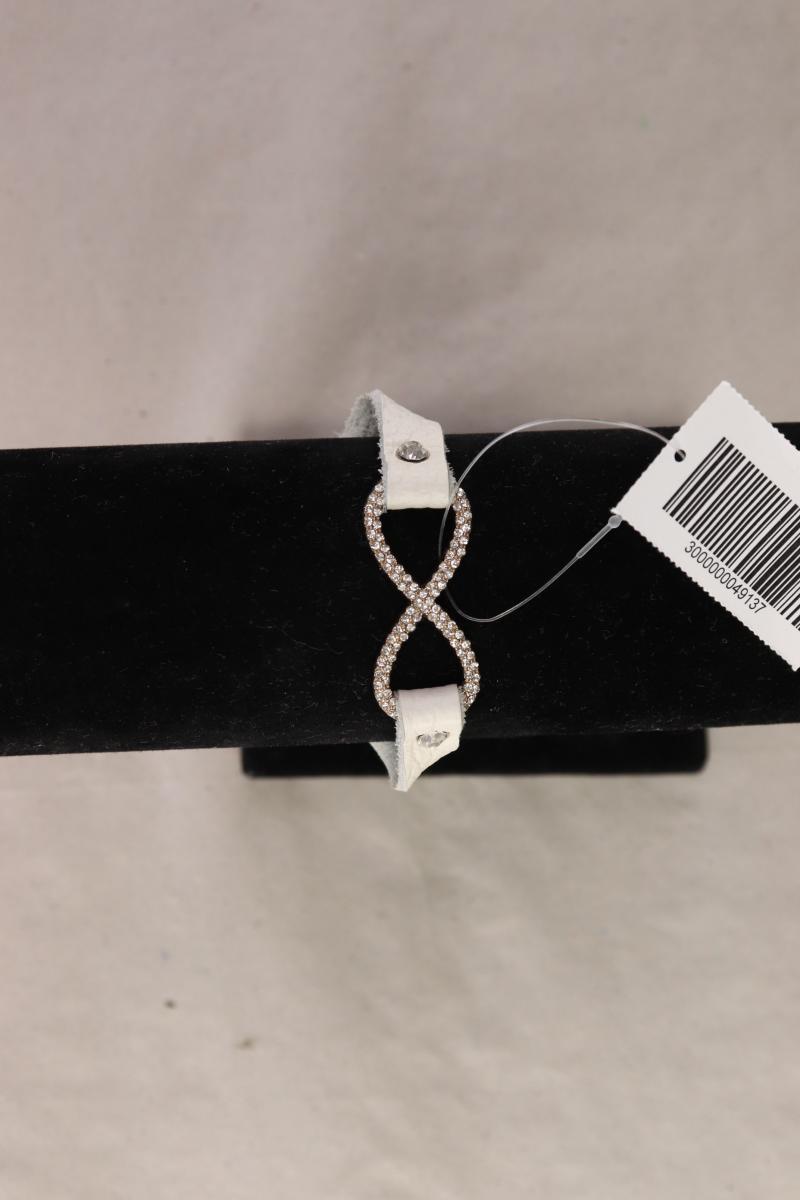 Armband mit Unendlichkeitszeichen weiß