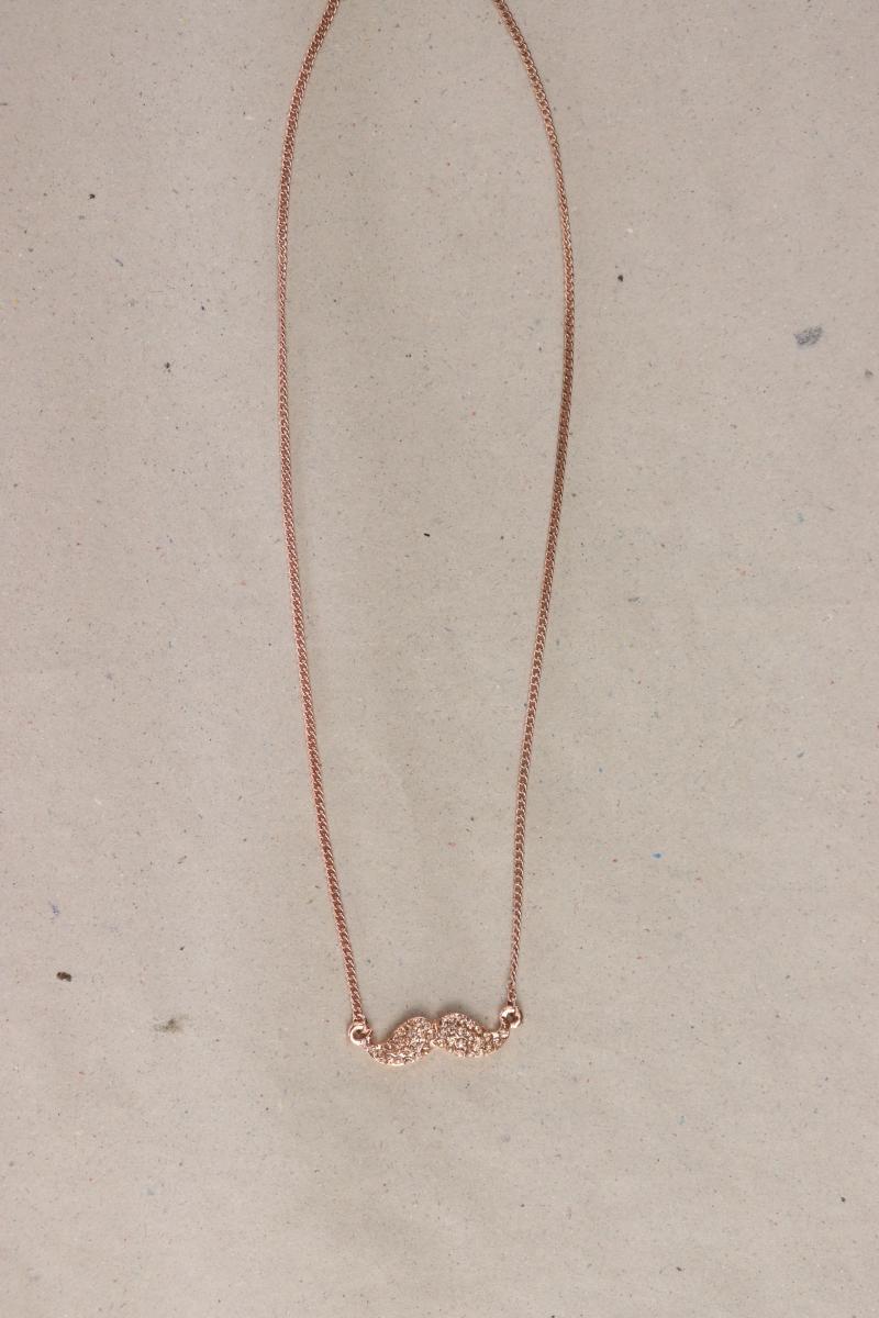 Halskette mit Bartanhänger gold