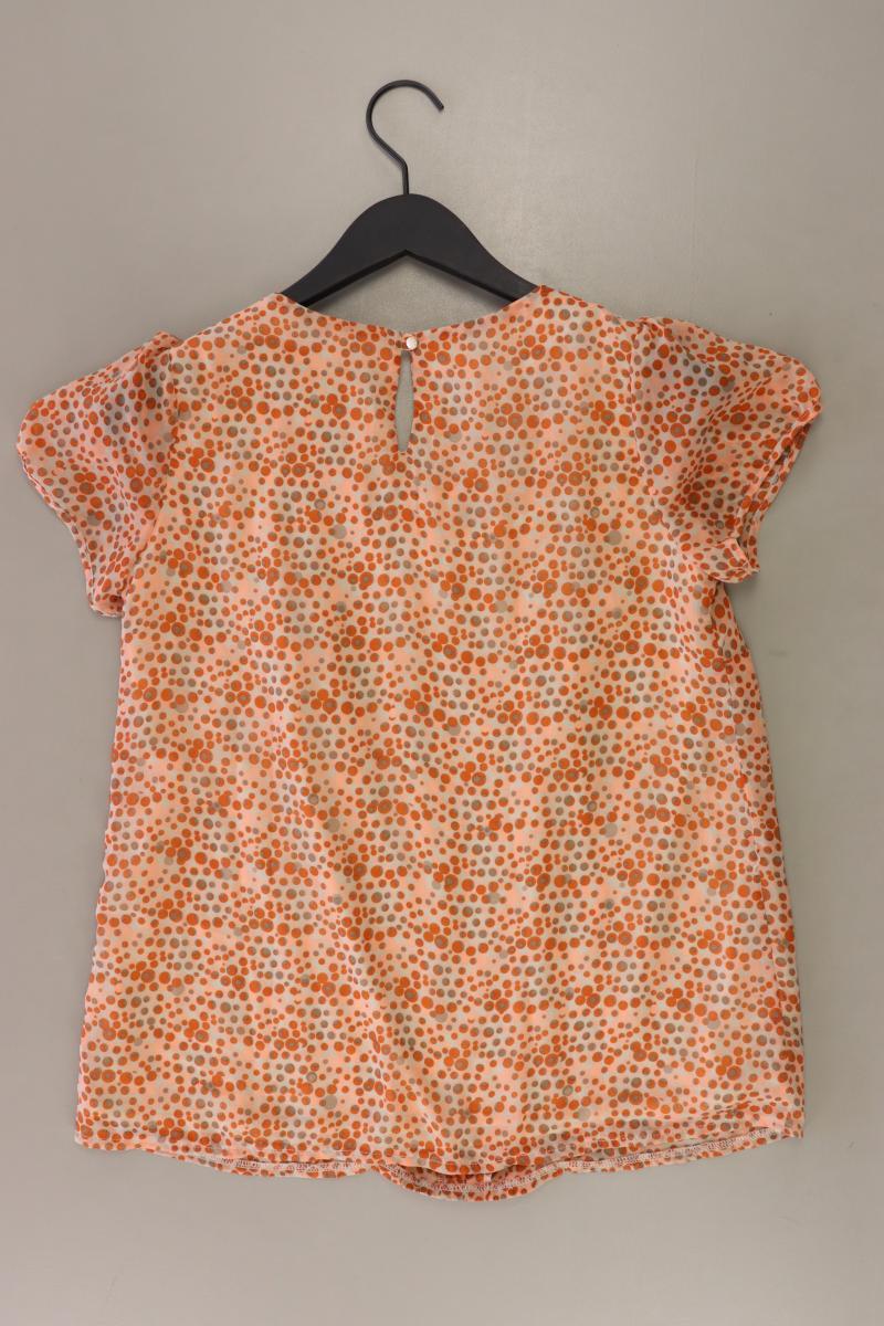 Orsay Rüschenbluse Gr. M gepunktet Kurzarm orange