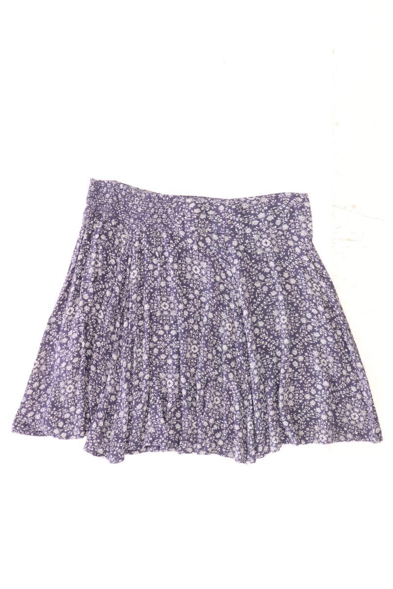H&M Stretchrock Gr. M mit Blumenmuster blau aus Baumwolle